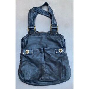 SALE ! MICHAEL KORS  Hobo Black Pebbled Leather Purse w pockets, zips and clasps